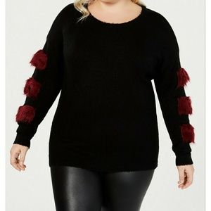 ⬇️🆕➕ Say What? 💜 Pompom Sweater